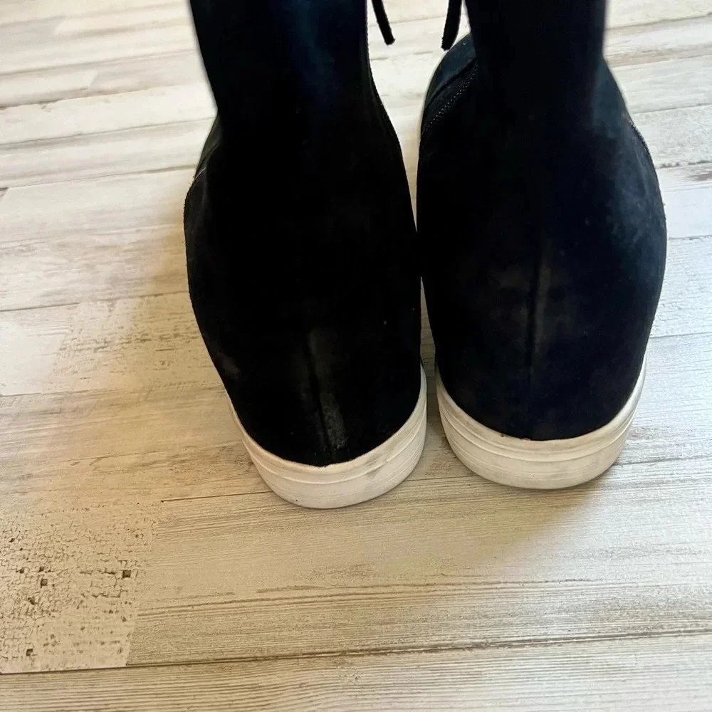 CASLON Black Suede Averie Booties Water Resistant Leather Size 11